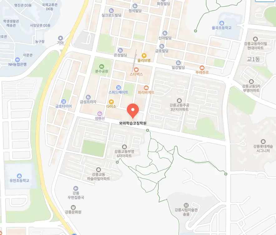 포남동 수학영어학원 학원 위치